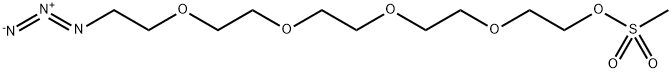 2-{2-[2-(2-Azidoethoxy)ethoxy]ethoxy}ethyl methanesulfonate Struktur