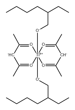 bis(2-ethylhexan-1-olato)bis(pentane-2,4-dionato-O,O')titanium Struktur