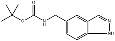 (1H-Indazol-5-ylmethyl)-carbamic acid tert-butyl ester Struktur