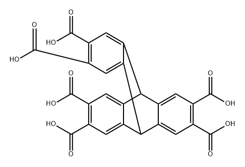 9,10[1',2']-Benzenoanthracene-2,3,6,7,14,15-hexacarboxylic acid, 9,10-dihydro- Struktur