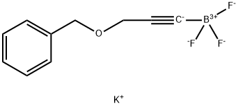 Borate(1-), trifluoro[3-(phenylmethoxy)-1-propyn-1-yl]-, potassium (1:1), (T-4)- Struktur