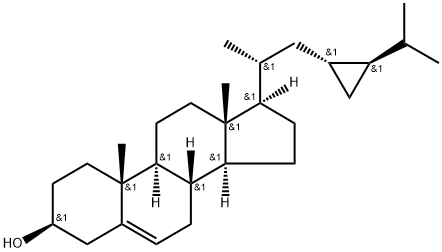 [23R,24R,(-)]-23,24-Methanocholest-5-en-3β-ol Struktur