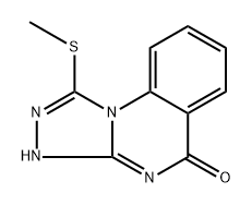 1-(Methylthio)-[1,2,4]triazolo[4,3-a]quinazolin-5(3H)-one Struktur