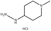 4-Hydrazinyl-1-methylpiperidine hydrochloride Struktur