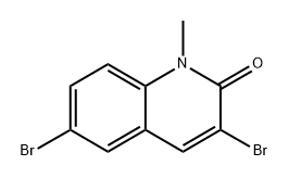 3,6-Dibromo-1-methylquinolin-2(1H)-one Struktur