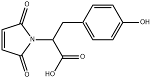 1H-Pyrrole-1-acetic acid, 2,5-dihydro-α-[(4-hydroxyphenyl)methyl]-2,5-dioxo Struktur