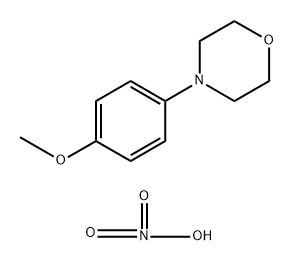 Morpholine, 4-(4-methoxyphenyl)-, nitrate (1:1) Struktur