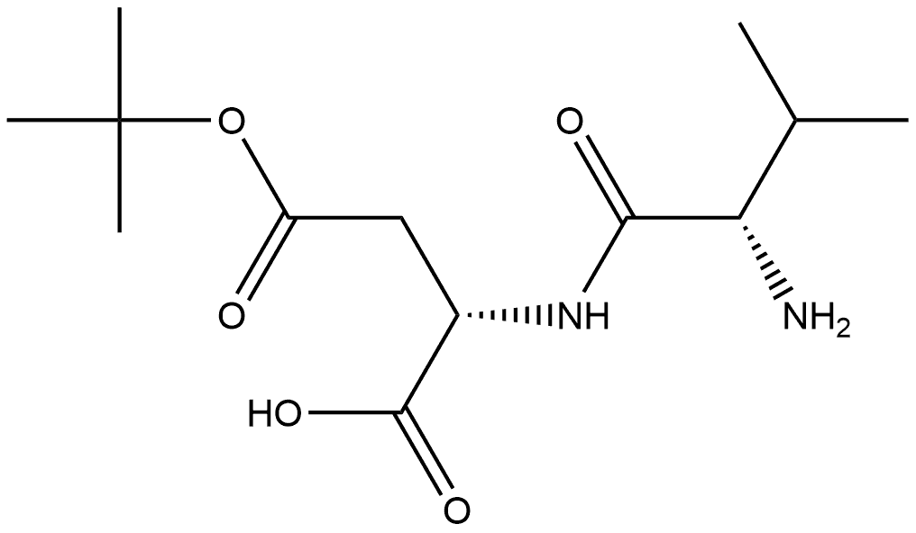 L-Aspartic acid, L-valyl-, 24-(1,1-dimethylethyl) ester Struktur