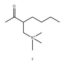 1-Hexanaminium, 2-acetyl-N,N,N-trimethyl-, iodide (1:1) Struktur