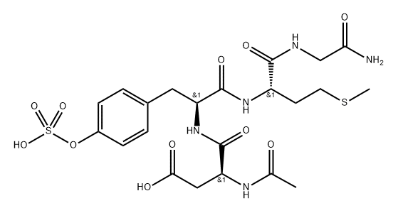 AC-(TYR(SO3H)27)-CHOLECYSTOKININ FRAGMENT 26-29 AMIDE) Struktur