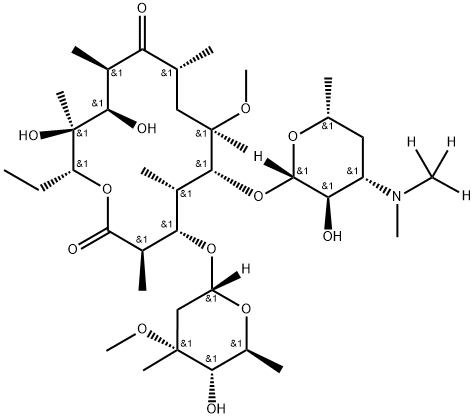 Clarithromycin-N-methyl-13C, d3 Struktur