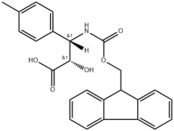 N-(9H-Fluoren-9-yl)MethOxy]Carbonyl (2S,3S)-3-Amino-2-hydroxy-3-(4-methyl-phenyl)propionic acid Struktur