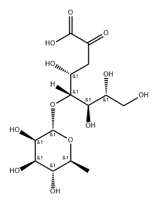 3-deoxy-5-O-rhamnopyranosyl-2-octulopyranosonate Struktur