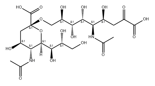 N-Acetyl-9-O-(N-acetyl-a-neuraminosyl)-neuraminic acid Structure