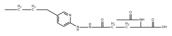 L-Glutamic acid, N-acetyl-, 5-[2-(5-butyl-2-pyridinyl)hydrazide] (9CI) Struktur