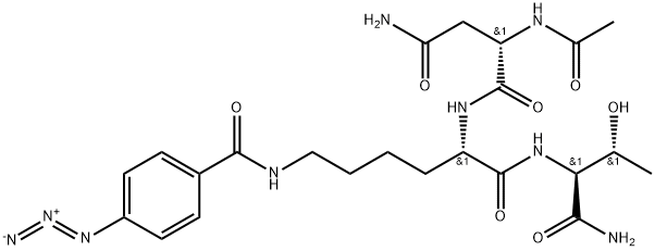 N(alpha)-acetylasparaginyl-lysyl-N(epsilon)-4-azidobenzoyl-threoninamide Struktur