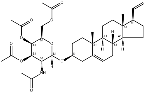 Pregna-5,20-dien-3β-yl 2-(acetylamino)-2-deoxy-β-D-galactopyranoside 3,4,6-triacetate Struktur