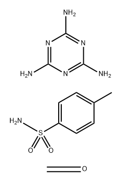 Benzenesulfonamide, 4-methyl-, reaction products with formaldehyde and melamine Struktur