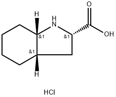 1H-Indole-2-carboxylic acid, octahydro-, hydrochloride (1:1), (2S,3aS,7aS)- Struktur