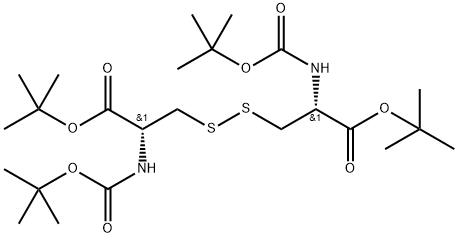 L-Cystine, N,N'-bis[(1,1-dimethylethoxy)carbonyl]-, 1,1'-bis(1,1-dimethylethyl) ester Struktur