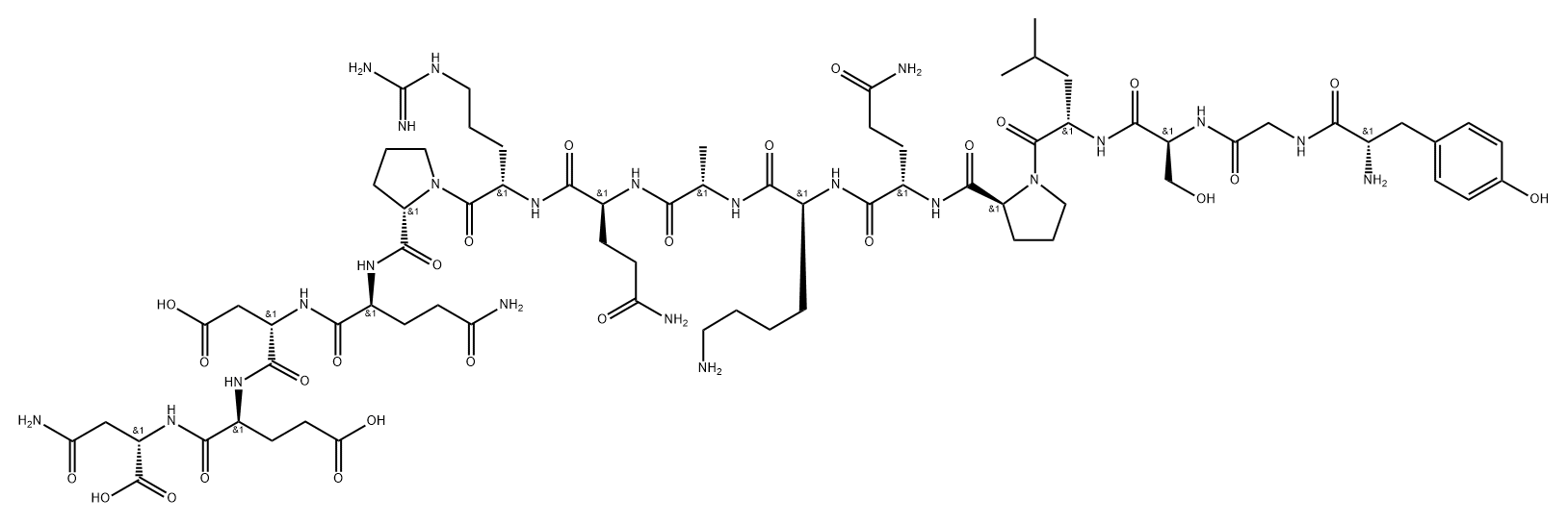 (Des-Gly77,Des-His78)-Myelin Basic Protein (68-84) (bovine) Struktur