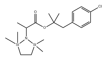 1-Aza-2,5-disilacyclopentane-1-acetic  acid,  -alpha-,2,2,5,5-pentamethyl-,  2-(4-chlorophenyl)-1,1-dimethylethyl  ester Struktur