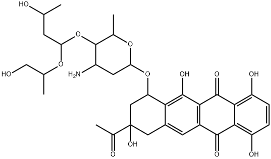 1-hydroxy-11-deoxycarminomycin II Struktur