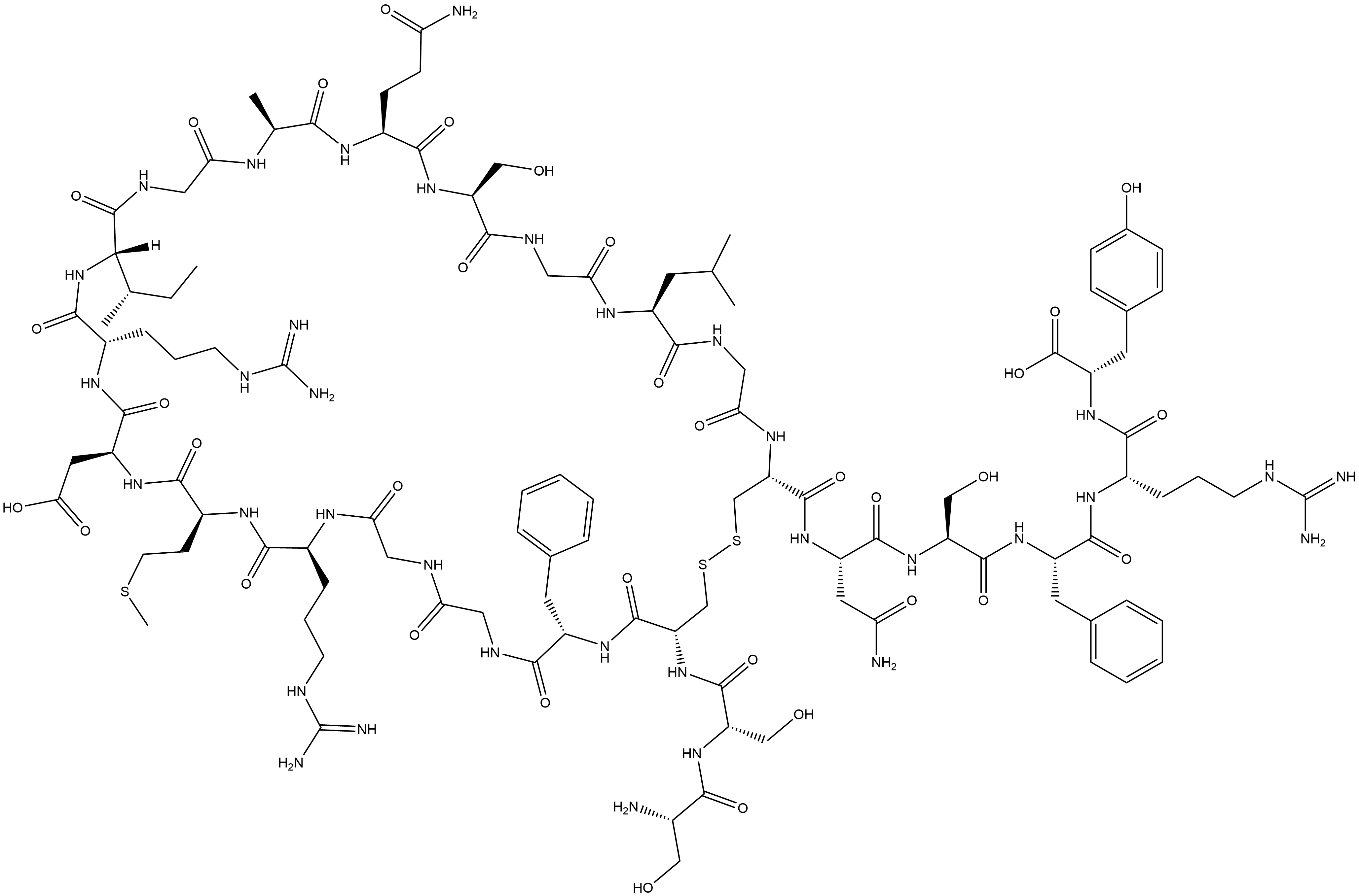 atrial natriuretic factor (5-28) Struktur