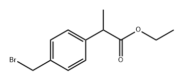 Benzeneacetic acid, 4-(bromomethyl)-α-methyl-, ethyl ester Struktur