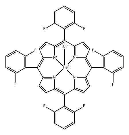 Iron, chloro[5,10,15,20-tetrakis(2,6-difluorophenyl)-21H,23H-porphinato(2-)-κN21,κN22,κN23,κN24]-, (SP-5-12)- Struktur