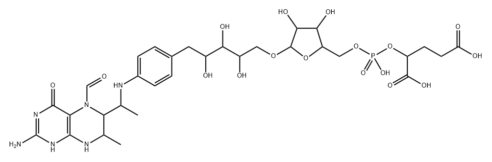 5-formyl-5,6,7,8-tetrahydromethanopterin Struktur