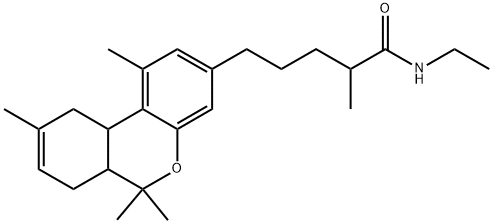 N-ethyl-17-methyl-delta(8)-tetrahydrocannabinol-18-oic amide Struktur