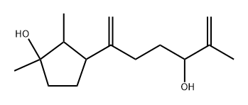 3-Hydroxy-2,3-dimethyl-δ-methylene-α-(1-methylethenyl)cyclopentane-1-butanol Struktur