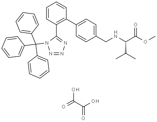 N-[[2'-(1-triphenylmethyltetrazol-5-yl)biphenyl-4-yl]methyl]valine methyl ester oxalate Struktur