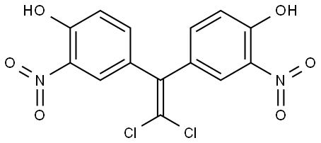 Phenol, 4,4'-(dichloroethenylidene)bis[2-nitro- (9CI) Struktur