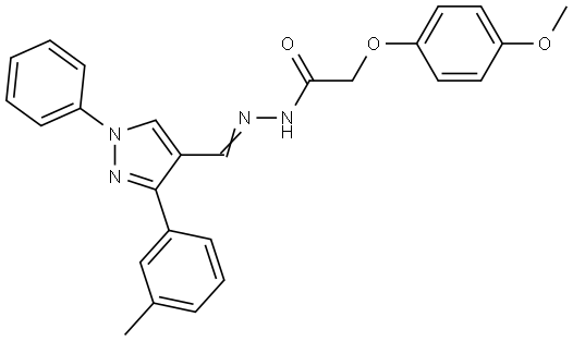 2-(4-MEO-PHENOXY)-N'-((3-(3-ME-PH)-1-PH-1H-PYRAZOL-4-YL)METHYLENE)ACETOHYDRAZIDE Struktur