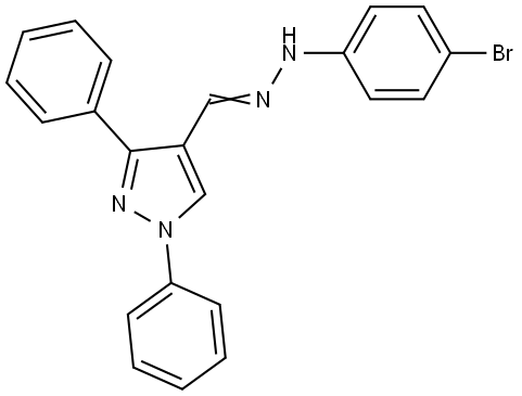 1,3-DIPHENYL-1H-PYRAZOLE-4-CARBALDEHYDE (4-BROMOPHENYL)HYDRAZONE Struktur