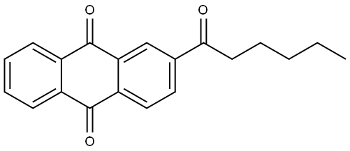 2-(1-Oxohexyl)-9,10-anthracenedione Struktur