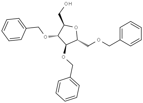 D-Mannitol, 2,5-anhydro-1,3,4-tris-O-(phenylmethyl)- Struktur