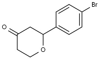 2-(4-bromophenyl)tetrahydro-4H-pyran-4-one Struktur