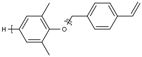 α-[(4-ethenylphenyl)methyl]-ω-hydropoly[oxy(2,6-dimethyl-1,4-phenylene) Struktur