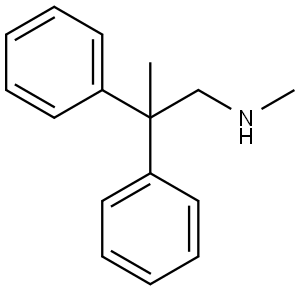 N-methyl-2,2-diphenylpropan-1-amine Struktur