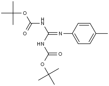 Carbamic acid, N,N'-[(4-methylphenyl)carbonimidoyl]bis-, C,C'-bis(1,1-dimethylethyl) ester Struktur