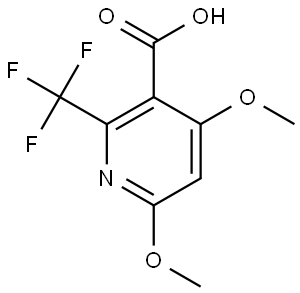 4,6-dimethoxy-2-(trifluoromethyl)pyridine-3-carboxylic acid Struktur