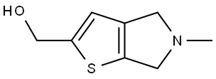 5,6-Dihydro-5-methyl-4H-thieno[2,3-c]pyrrole-2-methanol Struktur