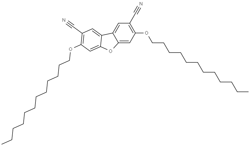 3,7-BIS(DODECYLOXY)DIBENZO[B,D]FURAN-2,8-DICARBONITRILE Struktur