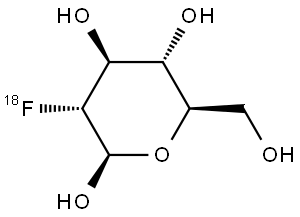 2-[18F]Fluoro-2-deoxy-β-D-glucopyranose Struktur