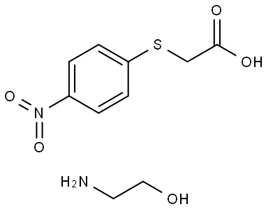 ACETIC ACID, ((4-NITROPHENYL)THIO)-, compd. with 2-AMINOETHANOL (1:1) Struktur