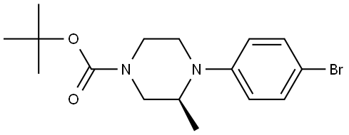 1-Piperazinecarboxylic acid, 4-(4-bromophenyl)-3-methyl-, 1,1-dimethylethyl ester, (3S)- Struktur