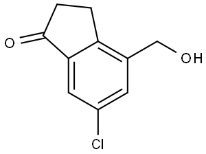 1H-Inden-1-one, 6-chloro-2,3-dihydro-4-(hydroxymethyl)- Struktur